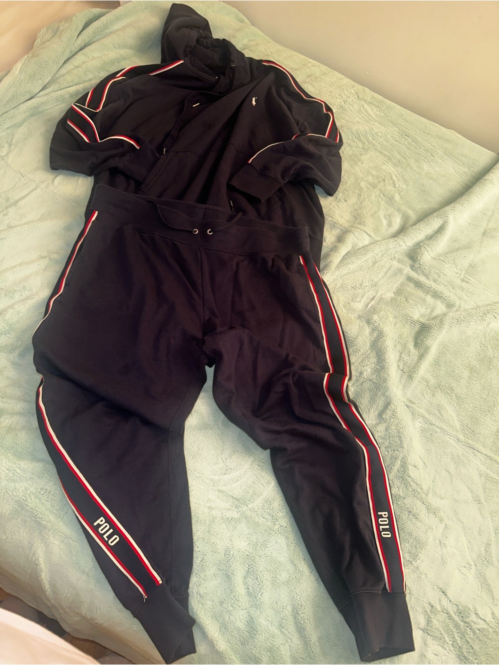 Women’s XL Ralph Lauren Navy Blue Track Joggers sweatsuit